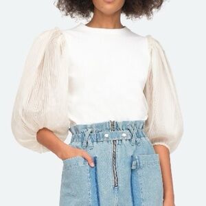 Sea NY Women’s Olive Top, Size XS, Color: White